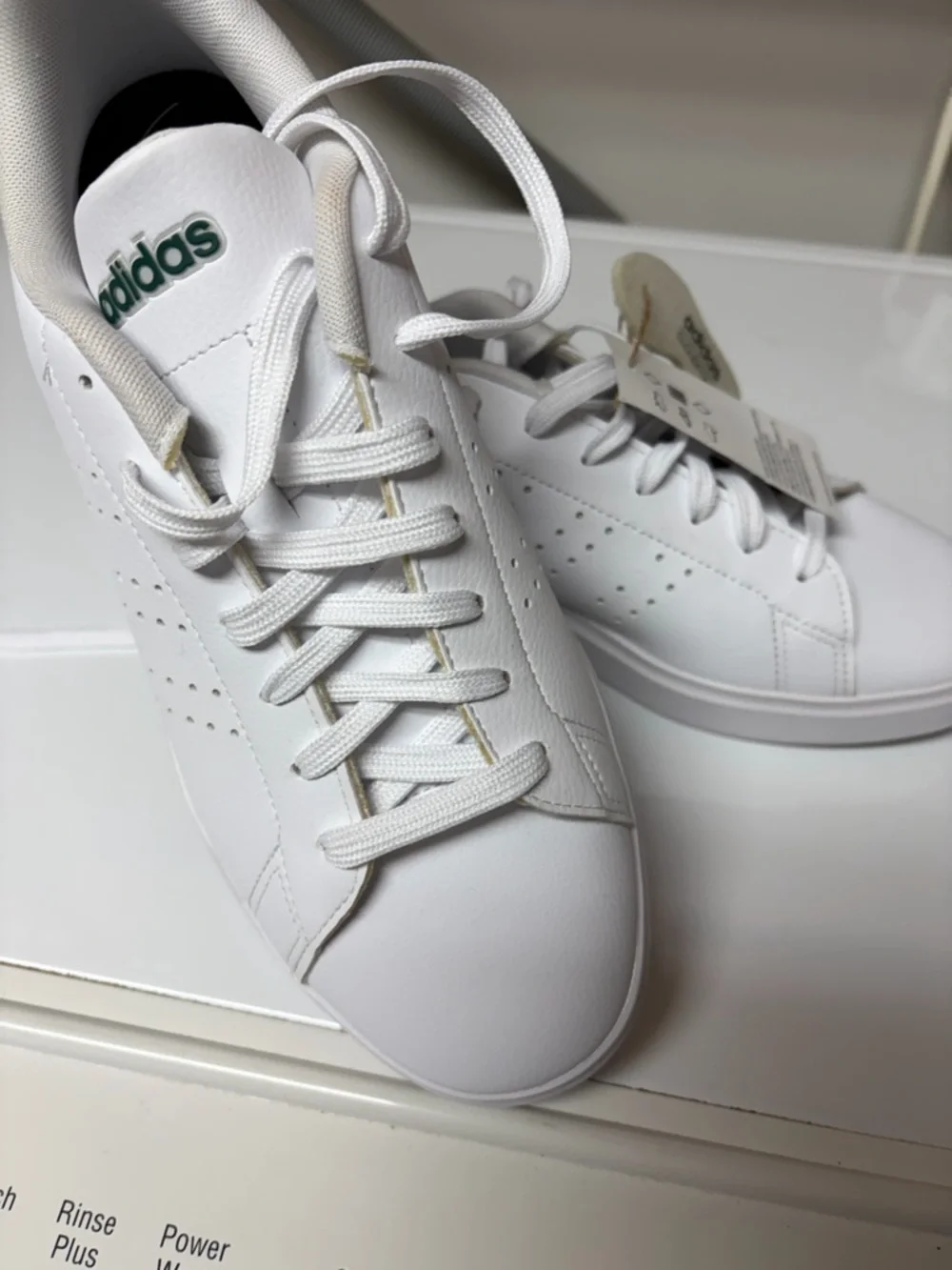 adidas White Low-Top Sneakers with black Accent